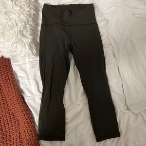 Lululemon cropped olive green leggings